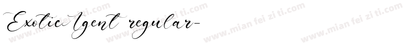 ExoticAgent regular字体转换